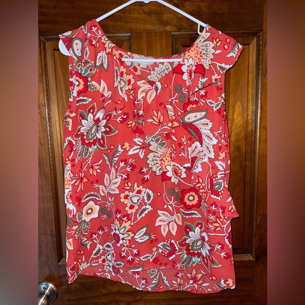 Red loft tank top